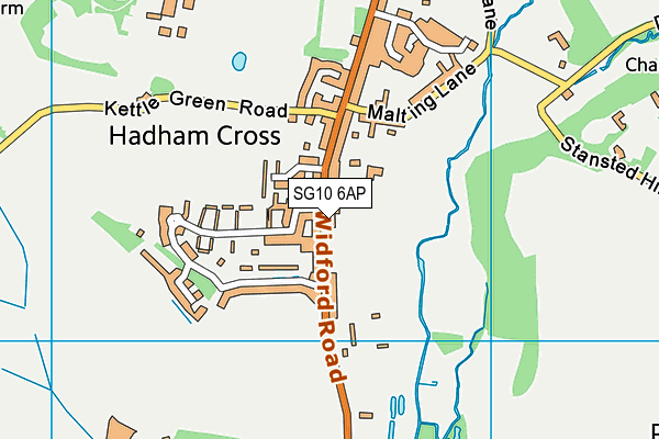 SG10 6AP map - OS VectorMap District (Ordnance Survey)