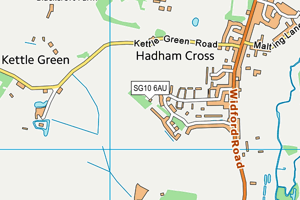 SG10 6AU map - OS VectorMap District (Ordnance Survey)