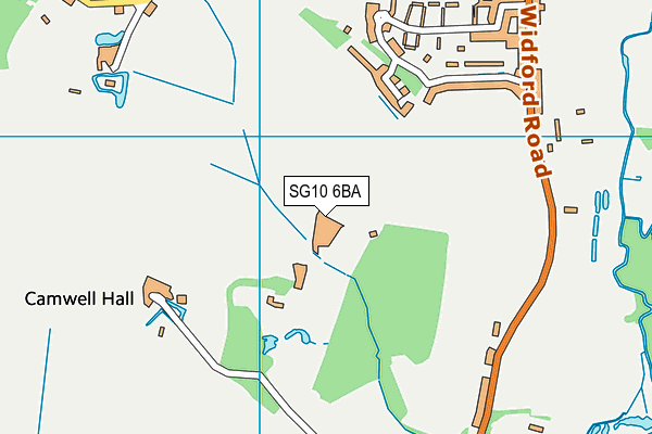 SG10 6BA map - OS VectorMap District (Ordnance Survey)