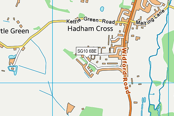 SG10 6BE map - OS VectorMap District (Ordnance Survey)