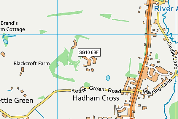 SG10 6BF map - OS VectorMap District (Ordnance Survey)