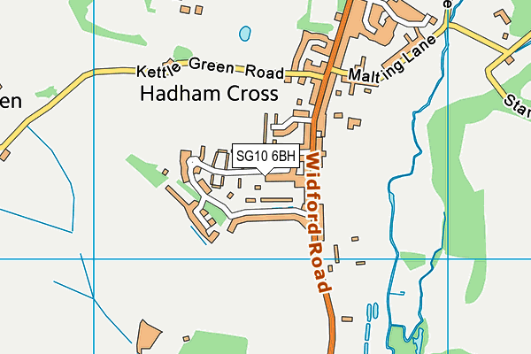 SG10 6BH map - OS VectorMap District (Ordnance Survey)