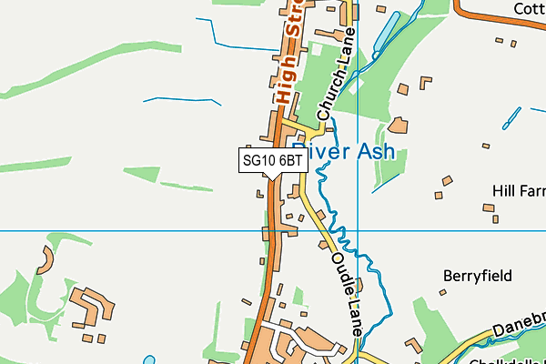 SG10 6BT map - OS VectorMap District (Ordnance Survey)