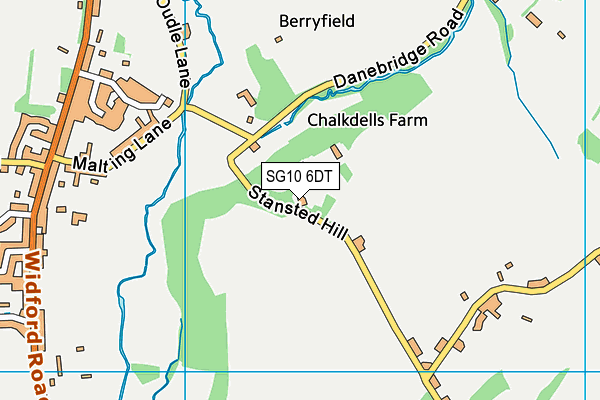 SG10 6DT map - OS VectorMap District (Ordnance Survey)