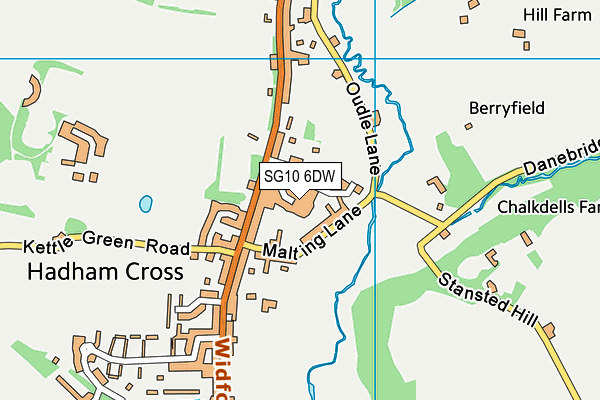 SG10 6DW map - OS VectorMap District (Ordnance Survey)