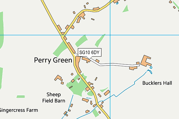 SG10 6DY map - OS VectorMap District (Ordnance Survey)