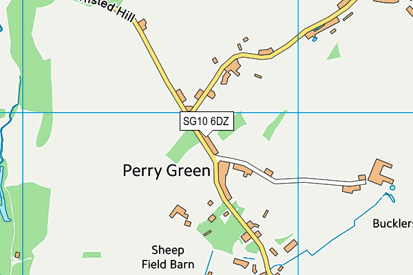 SG10 6DZ map - OS VectorMap District (Ordnance Survey)