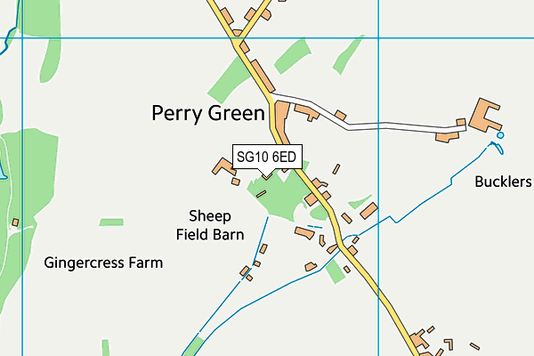 SG10 6ED map - OS VectorMap District (Ordnance Survey)