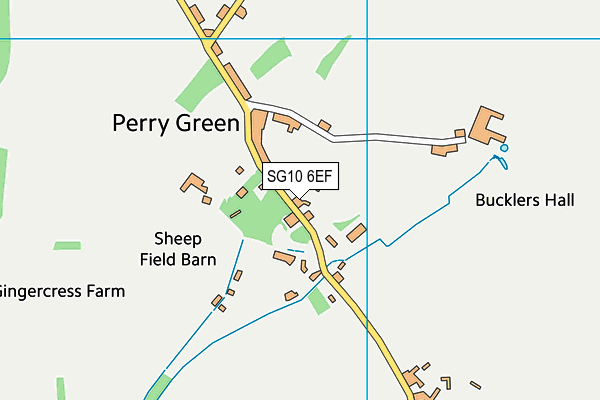 SG10 6EF map - OS VectorMap District (Ordnance Survey)