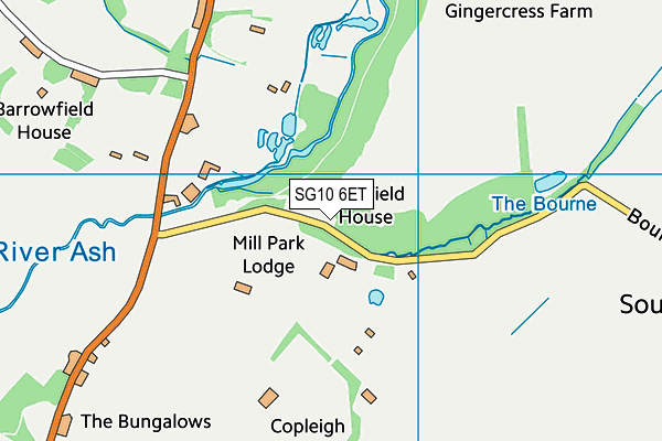 SG10 6ET map - OS VectorMap District (Ordnance Survey)