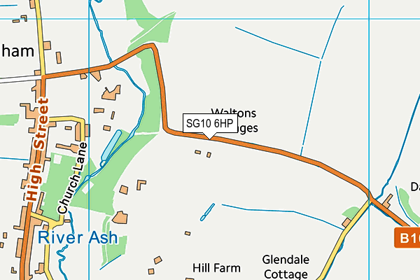 SG10 6HP map - OS VectorMap District (Ordnance Survey)