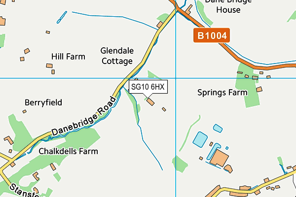 SG10 6HX map - OS VectorMap District (Ordnance Survey)