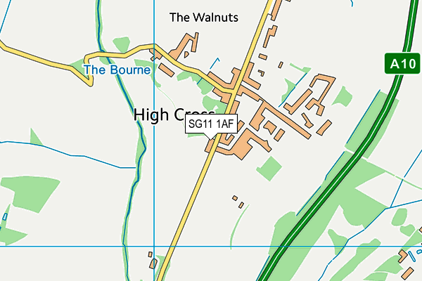 SG11 1AF map - OS VectorMap District (Ordnance Survey)