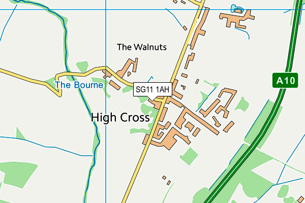 SG11 1AH map - OS VectorMap District (Ordnance Survey)