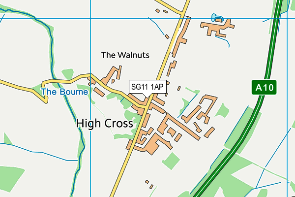 SG11 1AP map - OS VectorMap District (Ordnance Survey)