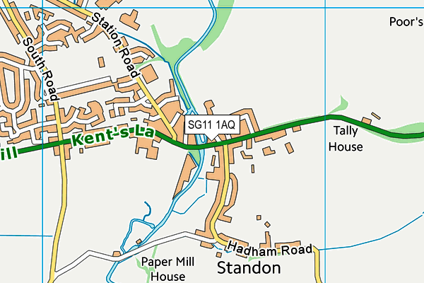 SG11 1AQ map - OS VectorMap District (Ordnance Survey)