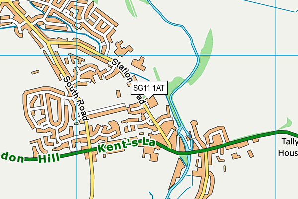 SG11 1AT map - OS VectorMap District (Ordnance Survey)