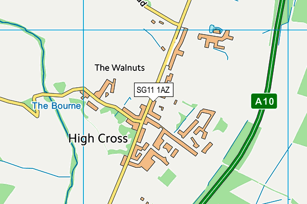 Puller Memorial, Church of England, Voluntary Aided Primary School map (SG11 1AZ) - OS VectorMap District (Ordnance Survey)
