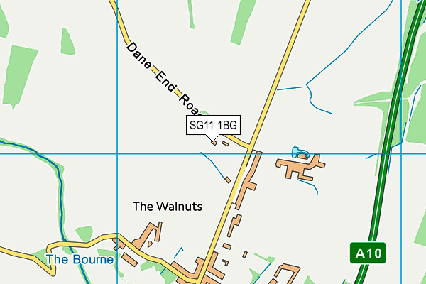 SG11 1BG map - OS VectorMap District (Ordnance Survey)