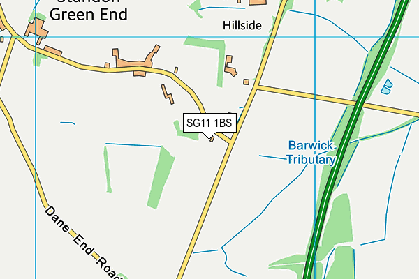 SG11 1BS map - OS VectorMap District (Ordnance Survey)