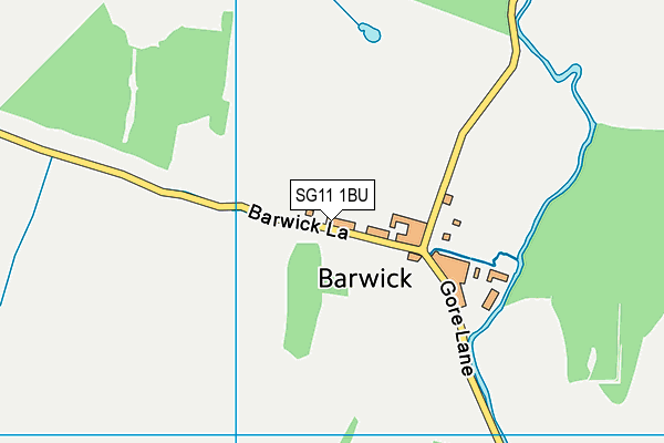 SG11 1BU map - OS VectorMap District (Ordnance Survey)