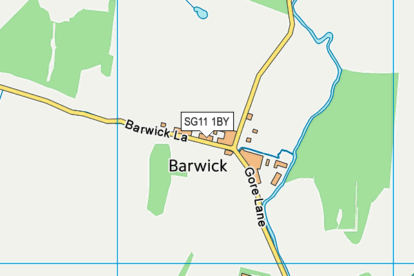 SG11 1BY map - OS VectorMap District (Ordnance Survey)