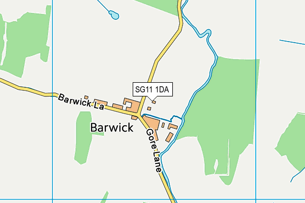 SG11 1DA map - OS VectorMap District (Ordnance Survey)