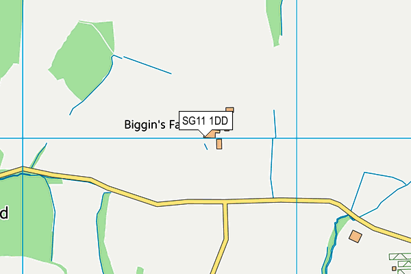 SG11 1DD map - OS VectorMap District (Ordnance Survey)