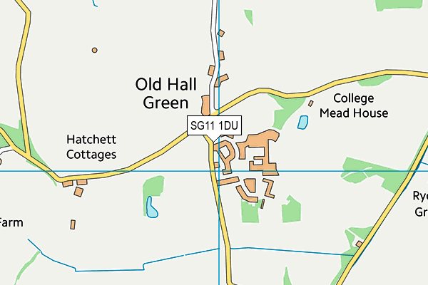 SG11 1DU map - OS VectorMap District (Ordnance Survey)