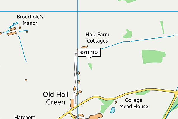 SG11 1DZ map - OS VectorMap District (Ordnance Survey)