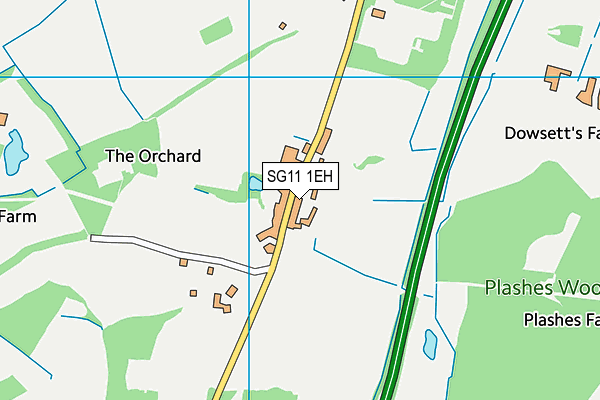 SG11 1EH map - OS VectorMap District (Ordnance Survey)