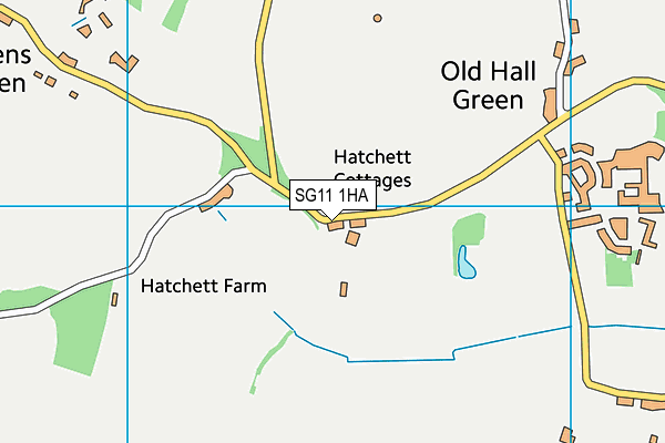 SG11 1HA map - OS VectorMap District (Ordnance Survey)