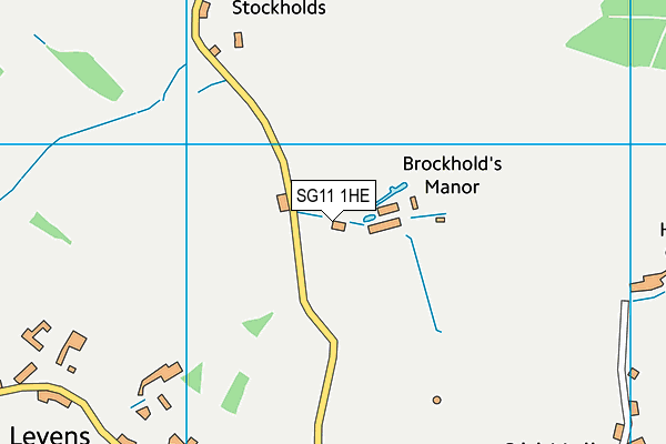 SG11 1HE map - OS VectorMap District (Ordnance Survey)