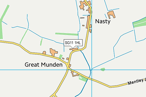 SG11 1HL map - OS VectorMap District (Ordnance Survey)