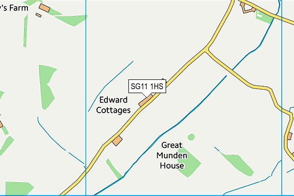 SG11 1HS map - OS VectorMap District (Ordnance Survey)