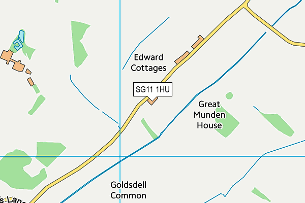 SG11 1HU map - OS VectorMap District (Ordnance Survey)