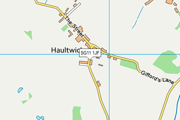 SG11 1JF map - OS VectorMap District (Ordnance Survey)