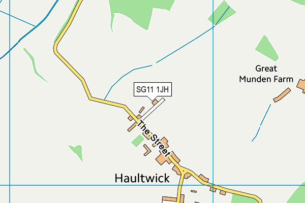 SG11 1JH map - OS VectorMap District (Ordnance Survey)