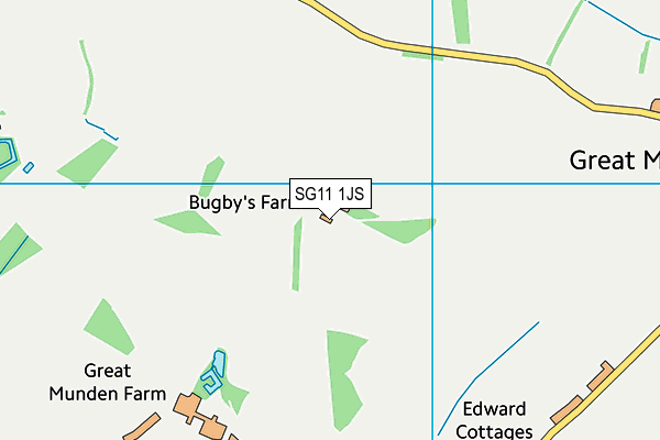 SG11 1JS map - OS VectorMap District (Ordnance Survey)