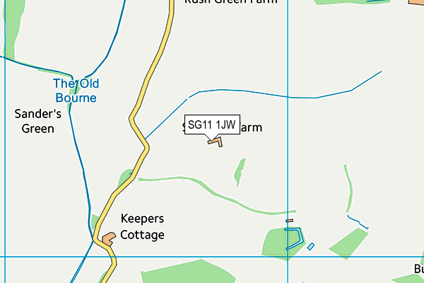 SG11 1JW map - OS VectorMap District (Ordnance Survey)