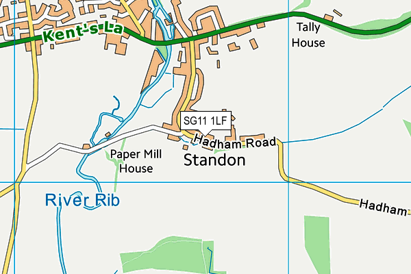 SG11 1LF map - OS VectorMap District (Ordnance Survey)