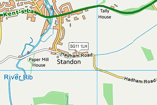 SG11 1LH map - OS VectorMap District (Ordnance Survey)