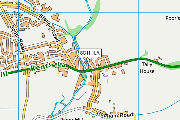 SG11 1LR map - OS VectorMap District (Ordnance Survey)