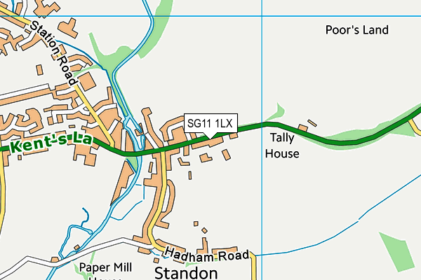 SG11 1LX map - OS VectorMap District (Ordnance Survey)