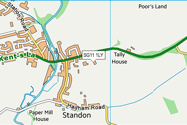 SG11 1LY map - OS VectorMap District (Ordnance Survey)