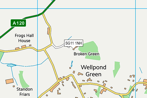 SG11 1NH map - OS VectorMap District (Ordnance Survey)