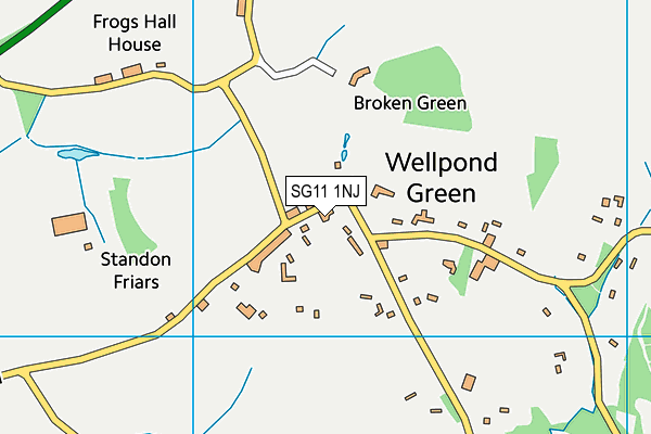 SG11 1NJ map - OS VectorMap District (Ordnance Survey)