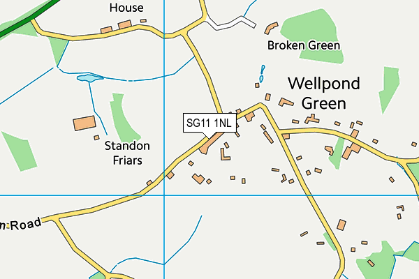 SG11 1NL map - OS VectorMap District (Ordnance Survey)