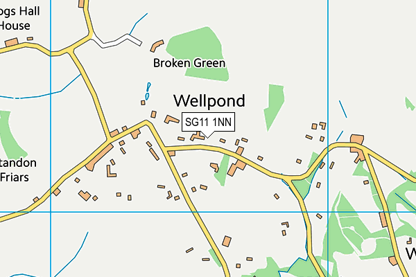 SG11 1NN map - OS VectorMap District (Ordnance Survey)