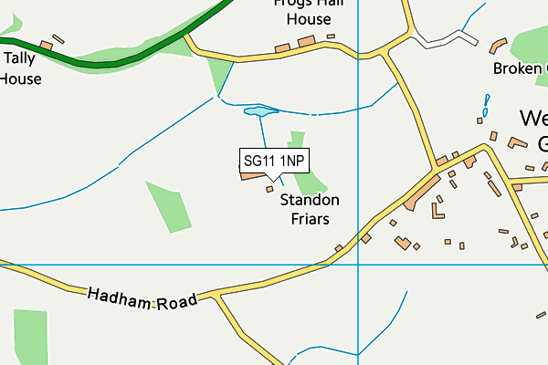 SG11 1NP map - OS VectorMap District (Ordnance Survey)